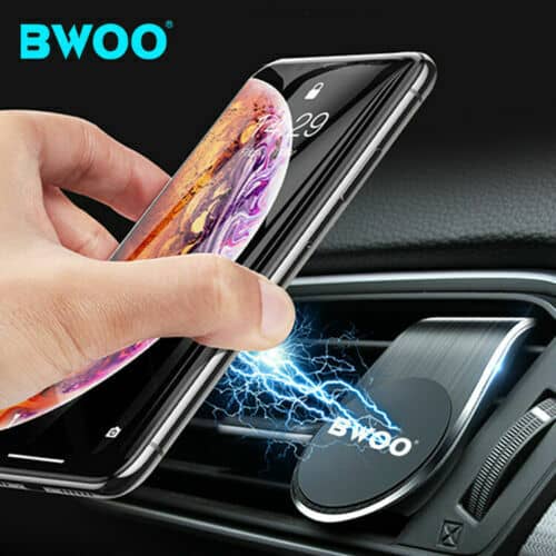 Supporto magnetico Auto smartphone poggiatesta nero gancio cellular