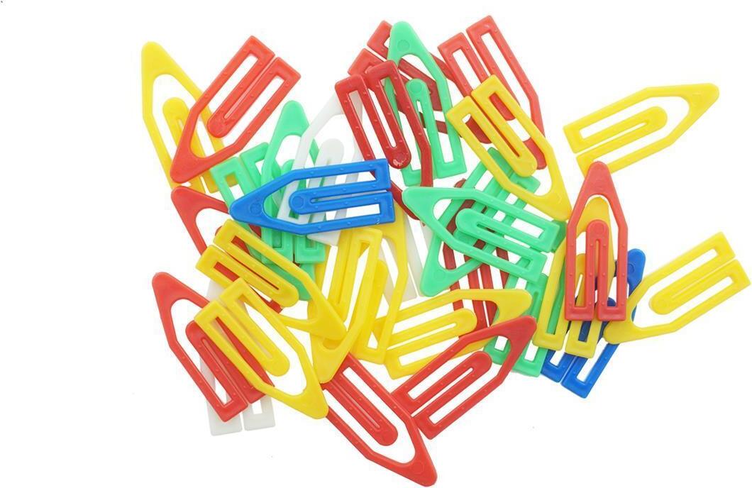 DOBO 90x Graffette in Plastica Per Fogli Attaches Colorate