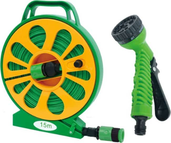 AVVOLGITUBO AUTOMATICO GIARDINO TUBO ACQUA 15MT GIREVOLE POMPA  AUTOAVVOLGENTE - BricoShopping - Tutti i colori del brico