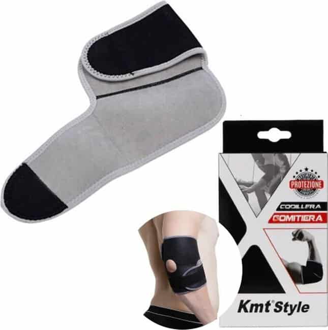 KMT Style 2x Gomitiera in Neoprene Fascia Elastica Gomito Supporto