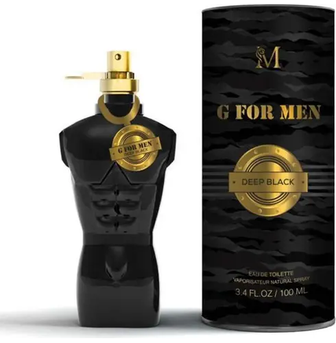 Profumo da Uomo G for Men Deep Black Parfum pour Homme 100 ml Idea Regalo