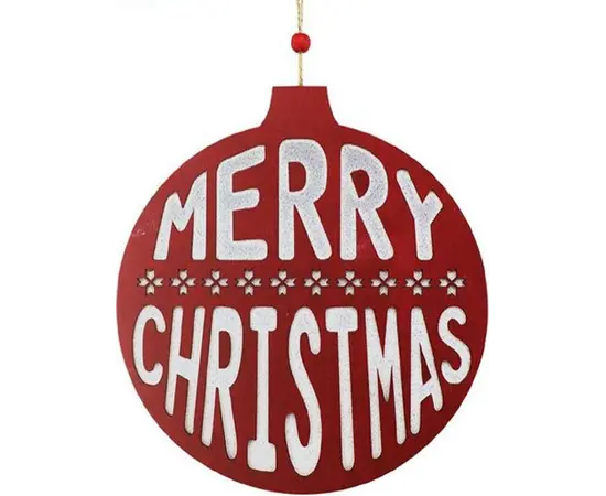 Cartello di Benvenuto Natale Porta d'Ingresso Legno Rosso Decorativo Appendere