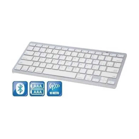 Tastiera Universale Bluetooth Compatibile con PC Mac e Smartphone