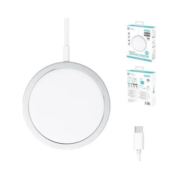 Caricabatterie Magnetico QI Wireless Magsafe Caricatore Universale 15 W Cavo 1M