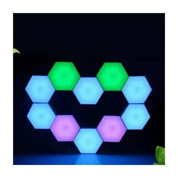3x Faretti Esagonale RGB Lampada Luce LED Telecomando Controllo Remoto Armadio
