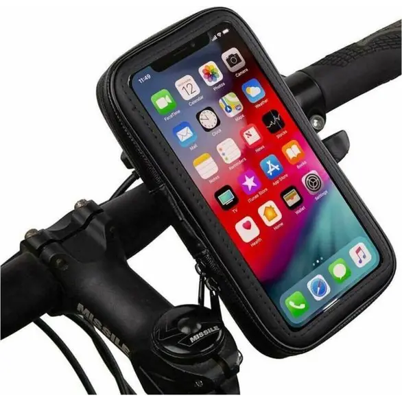 Porta Smartphone Impermeabile Universale Manubrio Bicicletta Touch Screen