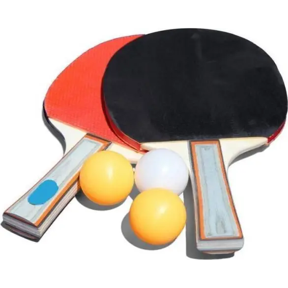 Kit Ping Pong 2 Racchette e Palline da Gioco Tennis da Tavolo 3 o 9 Palline...