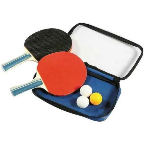 Set Ping Pong 2 Racchette 3 Palline Tennis da Tavolo Hobby Sport Tempo Libero