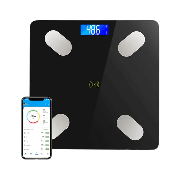 Bilancia Digitale Pesapersone Impedenziometrica Smart APP Calcolo BMI max 180kg
