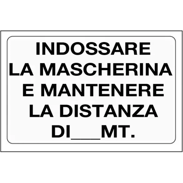 10x Cartello "Indossare La Mascherina" 20x30cm PVC Negozio Ufficio Magazzino