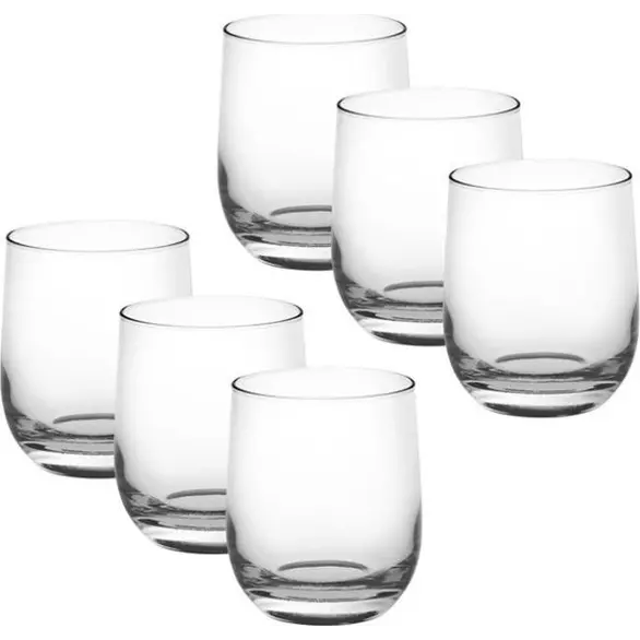 6x Bicchieri da Acqua Mod. Loto  27.5cl Bicchiere da Tavola in Vetro Vino