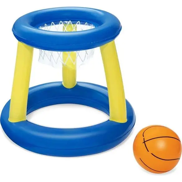Canestro Gonfiabile Galleggiante per Basket Gioco Piscina con Pallone 61cm