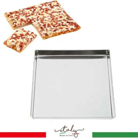 Teglia Quadrata da Forno Multiuso 36x34cm in Latta Pizza Focaccia Cucina Dolci