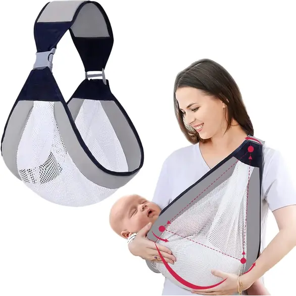 Fascia Porta Bebè Elastica Baby Wrap Porta Bambino Marsupio Neonato Regolabile