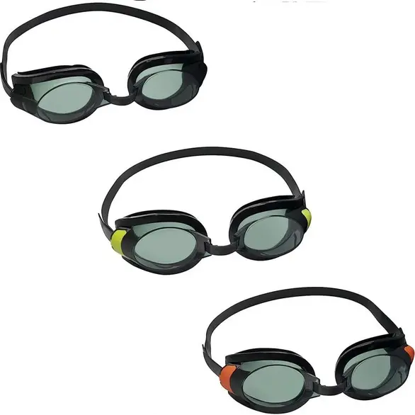 3x Occhialini da Nuoto Mare Piscina Anti Appannamento Pro Silicone Anti-UV