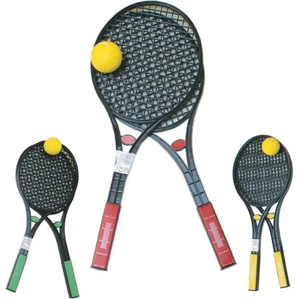 Set Coppia di Racchette da Tennis con Pallina Bambini Adulti Colorate 2 Players