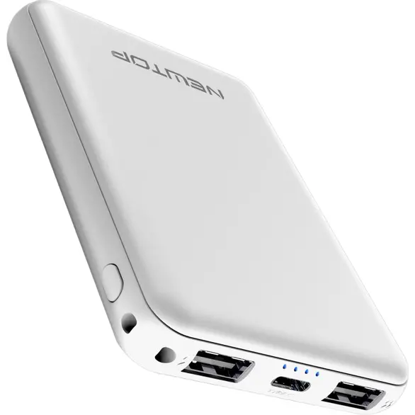 Power Bank doppia ricarica veloce USB portatile universale 5000 mAh PB31 bianco