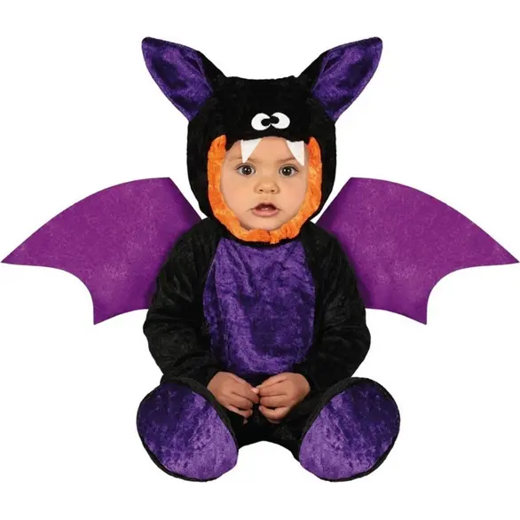 Costume Carnevale pipistrello viola travestimento neonato 12-24 mesi...