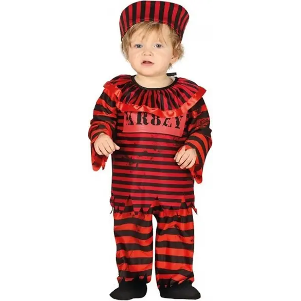 Costume Carnevale pagliaccio assassino travestimento clown bambino 12-24 mesi...