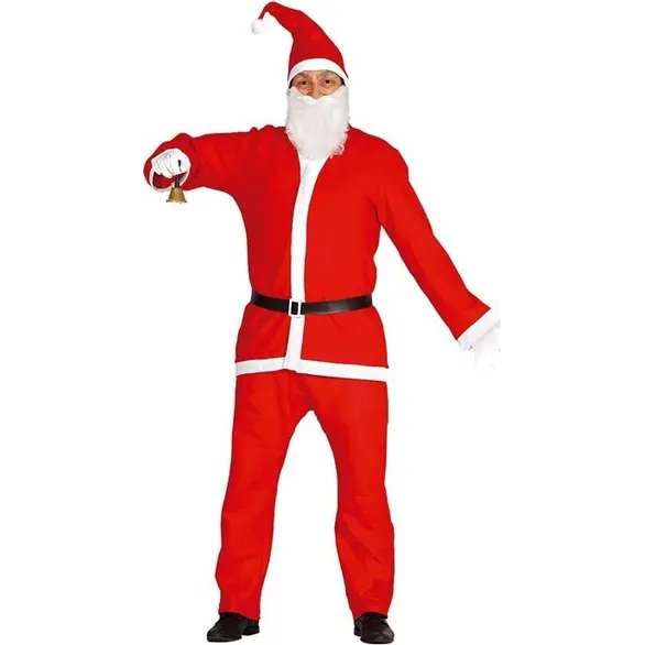 Costume Da Babbo Natale da Uomo Adulto Taglia Unica Santa Claus Travestimento