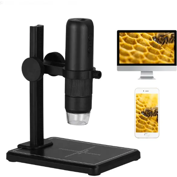 Microscopio Digitale Wi-Fi USB Q-XW05 1080P Risoluzione HD 50x-1000x Portatile