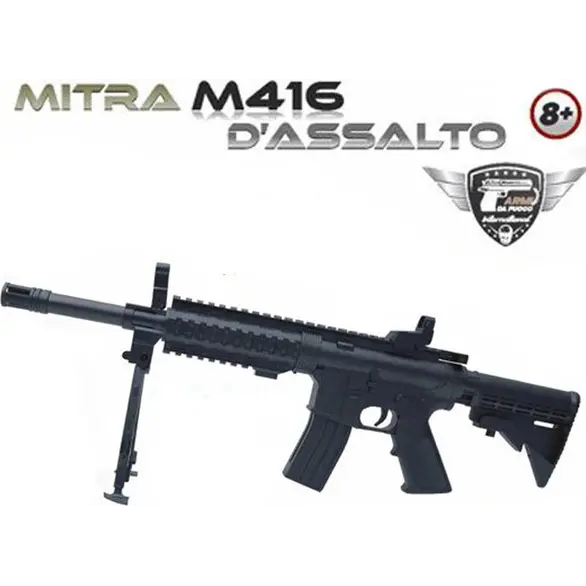 Mitra D'Assalto M416 Gioco Giocattolo Bambini 50x16x5 cm 6mm Automatico