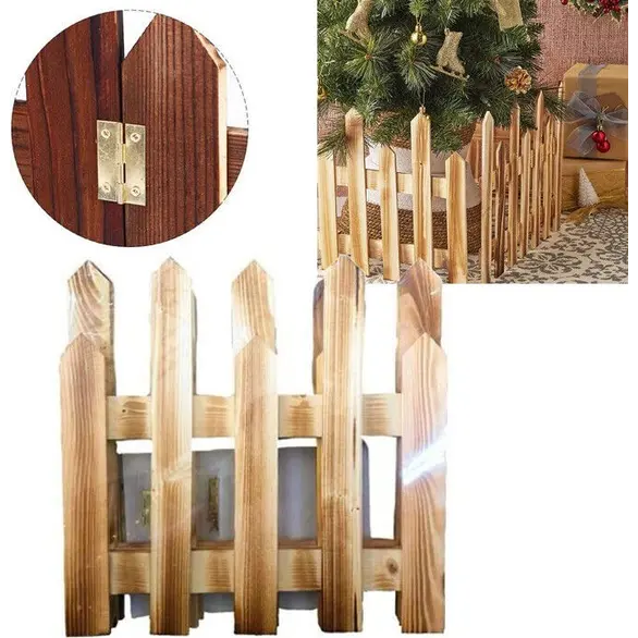 Staccionata in Legno per Albero Natale Recinto Varie Misure Steccato Giardino...