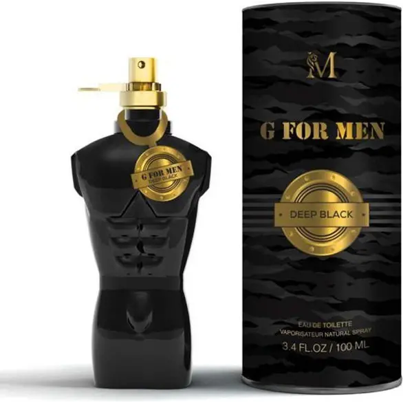 Profumo da Uomo G for Men Deep Black Parfum pour Homme 100 ml Idea Regalo