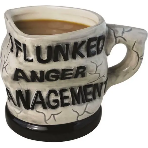 Tazza Accartocciata I Flunked Anger Management Gestione Rabbia Ceramica Regalo