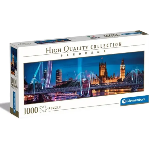 Puzzle 1000 pezzi Panorama Londra Skyline London Big Ben 14 anni+ 98x33 cm