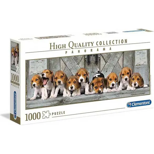 Puzzle 1000 Pezzi Beagle Cuccioli Cani Animali Cagnolini High Quality 98x33 cm