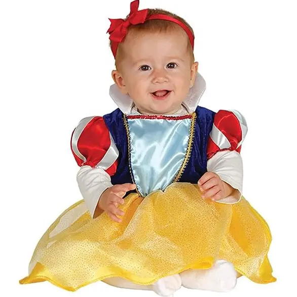 Costume Carnevale Biancaneve principessa Disney neonata abito 12-24 mesi...
