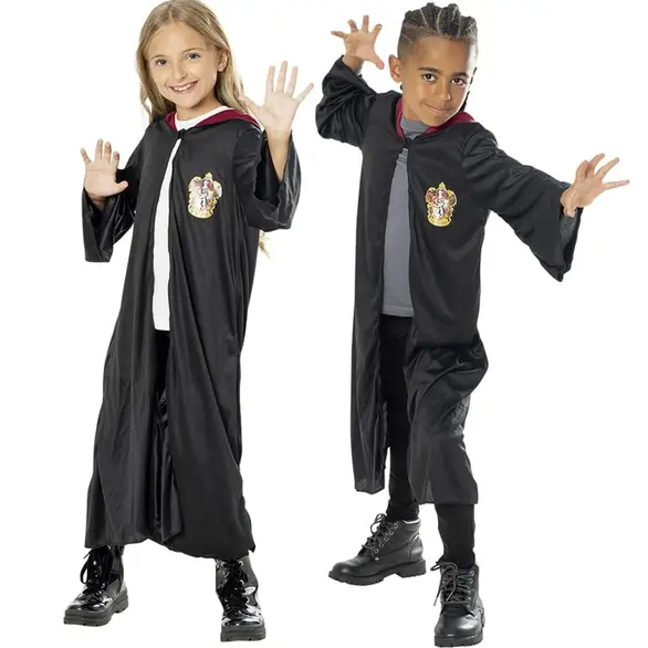 Costume Carnevale Harry Potter Hermione mago bambini 5-10 anni scuola di...