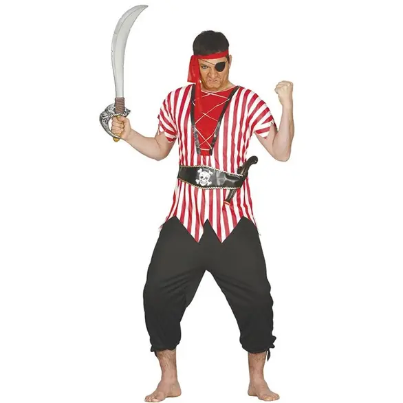 Costume Carnevale da Pirata bucaniere corsaro travestimento uomo adulto L