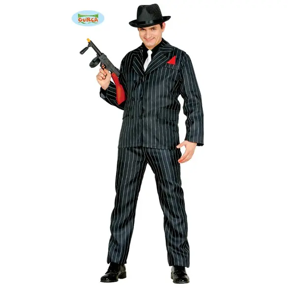 Costume Carnevale gangster uomo mafioso anni '20 adulto abito elegante M/L (L)