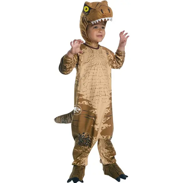 Costume Carnevale dinosauro vestito T-REX animale unisex bambini 2-3 anni
