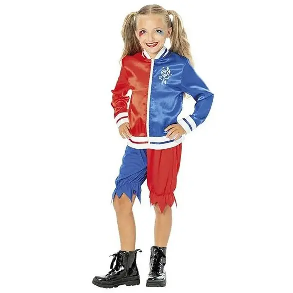 Vestito Carnevale Harley Quinn Suicide Squad bambina 5-10 anni Halloween (5-6...