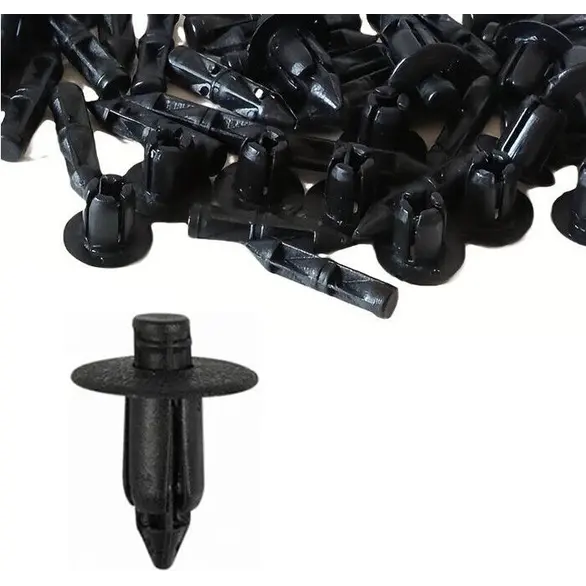 240 Pezzi Rivetto Clip in Plastica di Fissaggio Nero per Auto Moto Multiuso