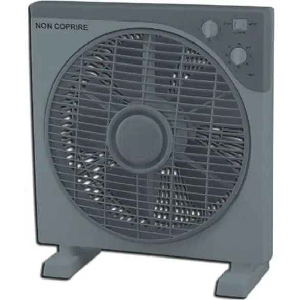 Ventilatore Portatile Quadrato Rinfrescante da Pavimento Tavolo 5 Pale 45W