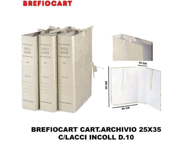 25 Cartella Archivio Faldoni Lacci Legacci 25x35cm Dorso 10 Ufficio Cartelle...