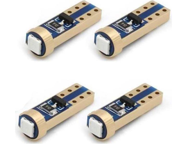 4 LED T5 1SMD 12-16,5V Lampade Lampadine Luci Blu Auto Moto Camion 465k...