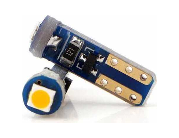 4 LED T5 1SMD 12-16,5V Lampade Lampadine Luci rossa auto moto camion 675k