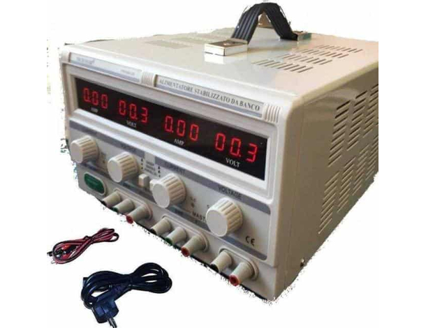 Alimentatore Stabilizzato Banco Duale Trasformatore Lineare Regolabile 60V 10A