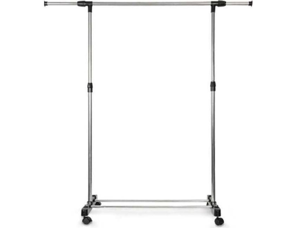 Appendiabiti Attaccapanni Stendere Appendi Abiti Regolabile Ruote 145x42x155cm