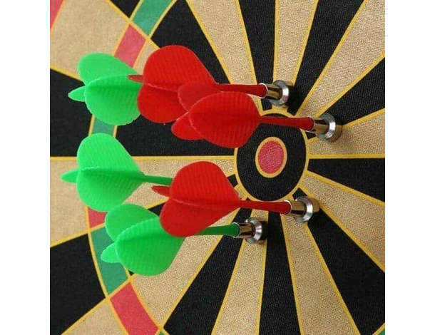 Bersaglio Magnetico 6 Frecce Dardi Tiro Segno Sport Freccia Magnetica 15"...