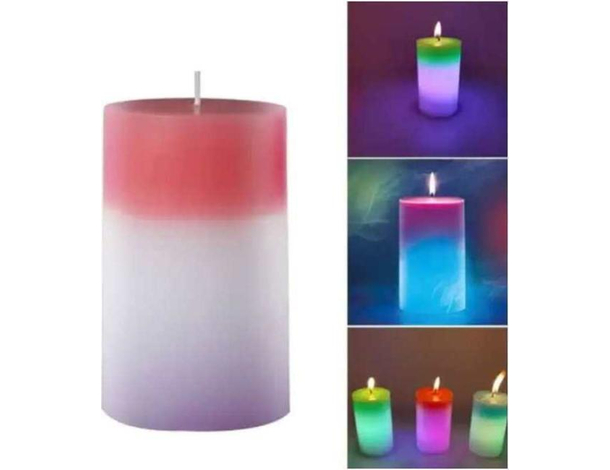 Candela Magica Candled Cambia Colori Led Vera Cera Rosa Relax Idea Regalo Casa