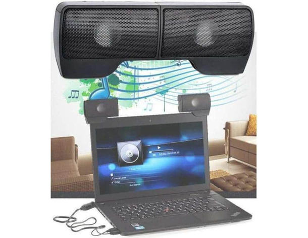 Casse Audio PC Jack 3.5mm Suono Stereo Notebook Device Clip Monitor Scrivania