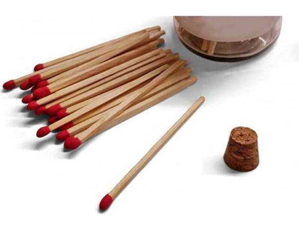 Fiammiferi In Legno In Bottiglia Di Vetro 2 Confezioni Da 80 Pezzi Rosa Rosso...