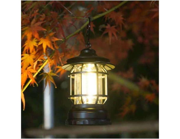 Lampada da Campeggio Luce Portatile LED Lanterna Torcia Gancio Pesca Giardino...