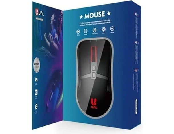 Mouse da Gioco USB Cablato per Gaming RGB Illuminato LED 6400DPI 7 Tasti...